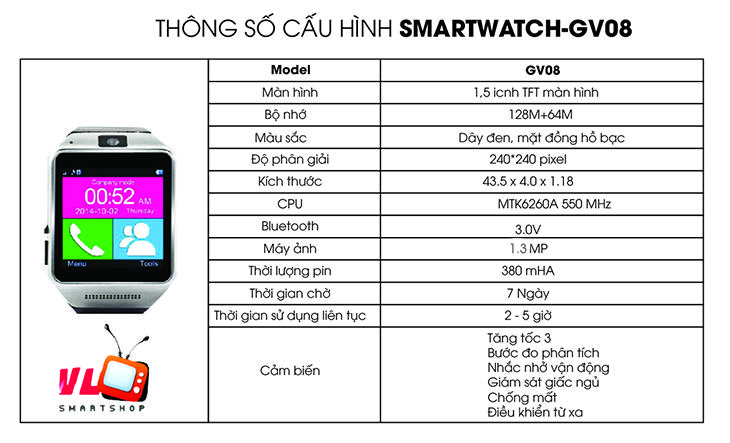 Smartwatch GV08