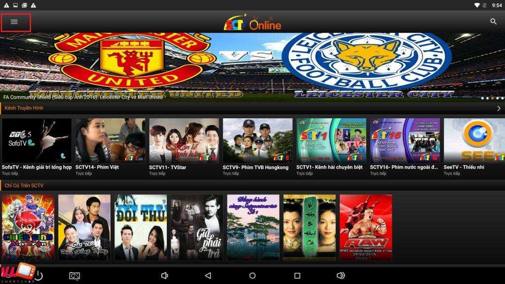 Xem SCTV tren Android TV Box 8