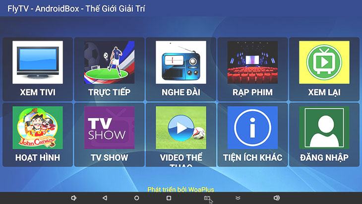 Ứng dụng FlyTV xem truyền hình miễn phí trên Android TV Box