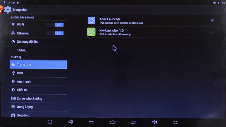 Thay đổi giao diện Android TV Box