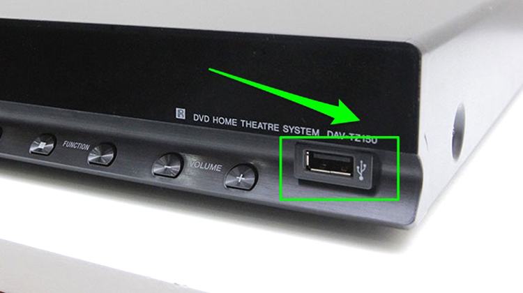 Cổng USB trên dàn âm thanh